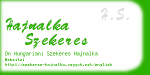 hajnalka szekeres business card